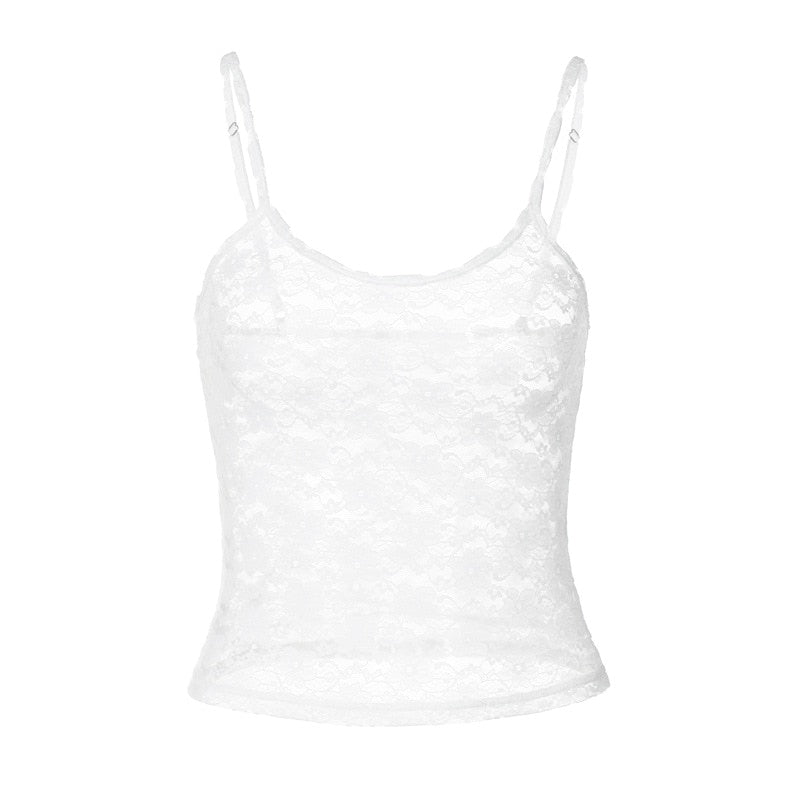 Modal and lace camisole with thin straps