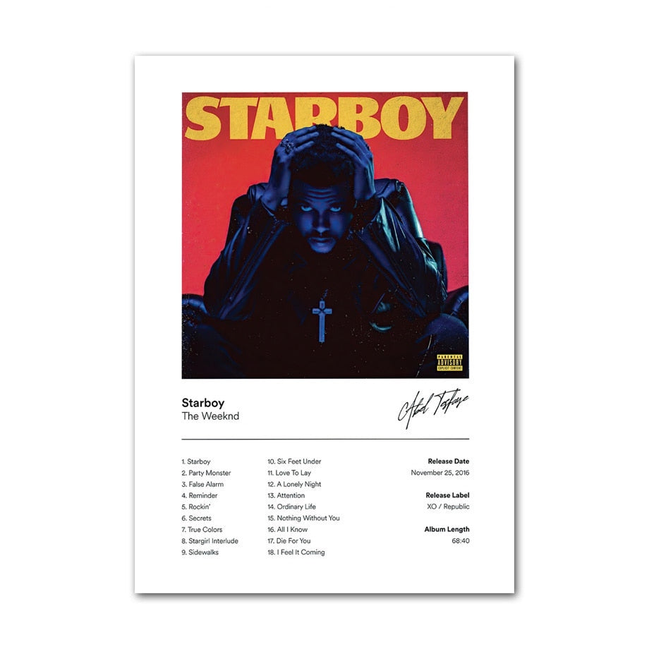 THE WEEKND STARBOY POSTER – Cosmic Clothing