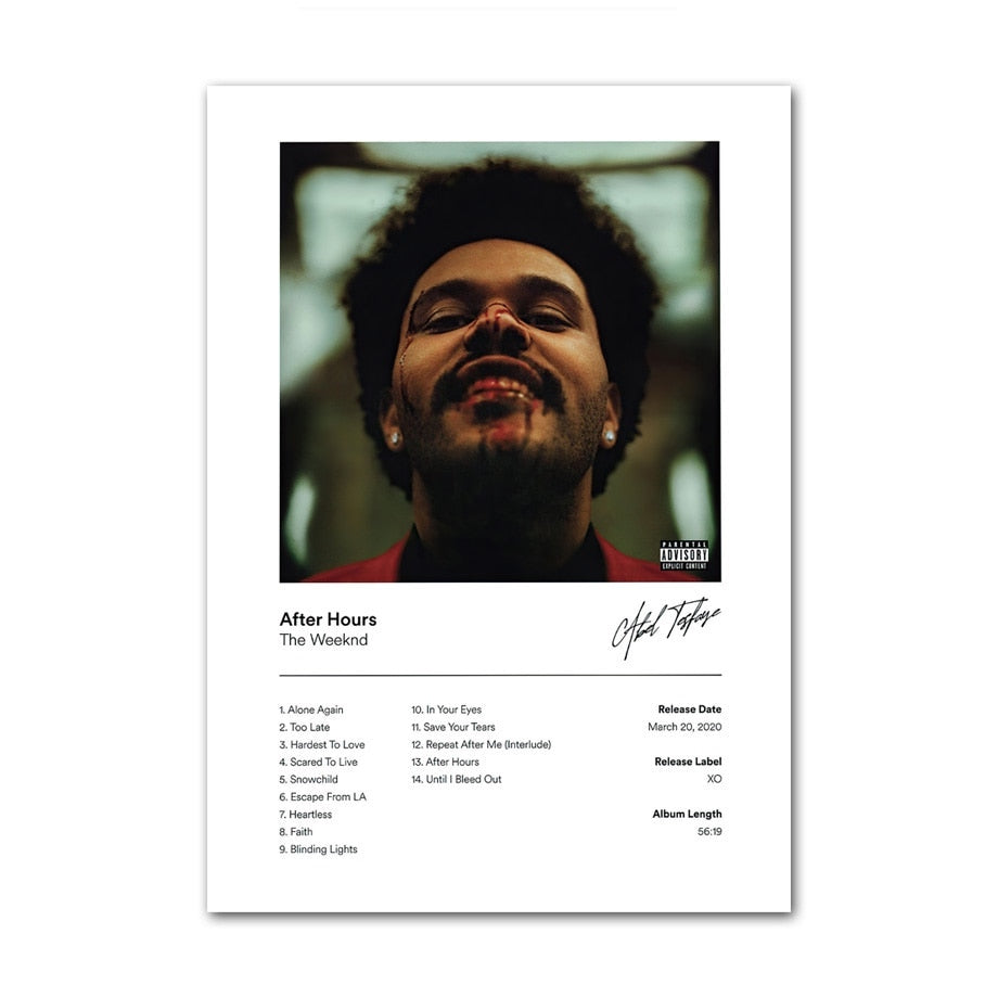 THE WEEKND AFTER HOURS POSTER – Cosmic Clothing