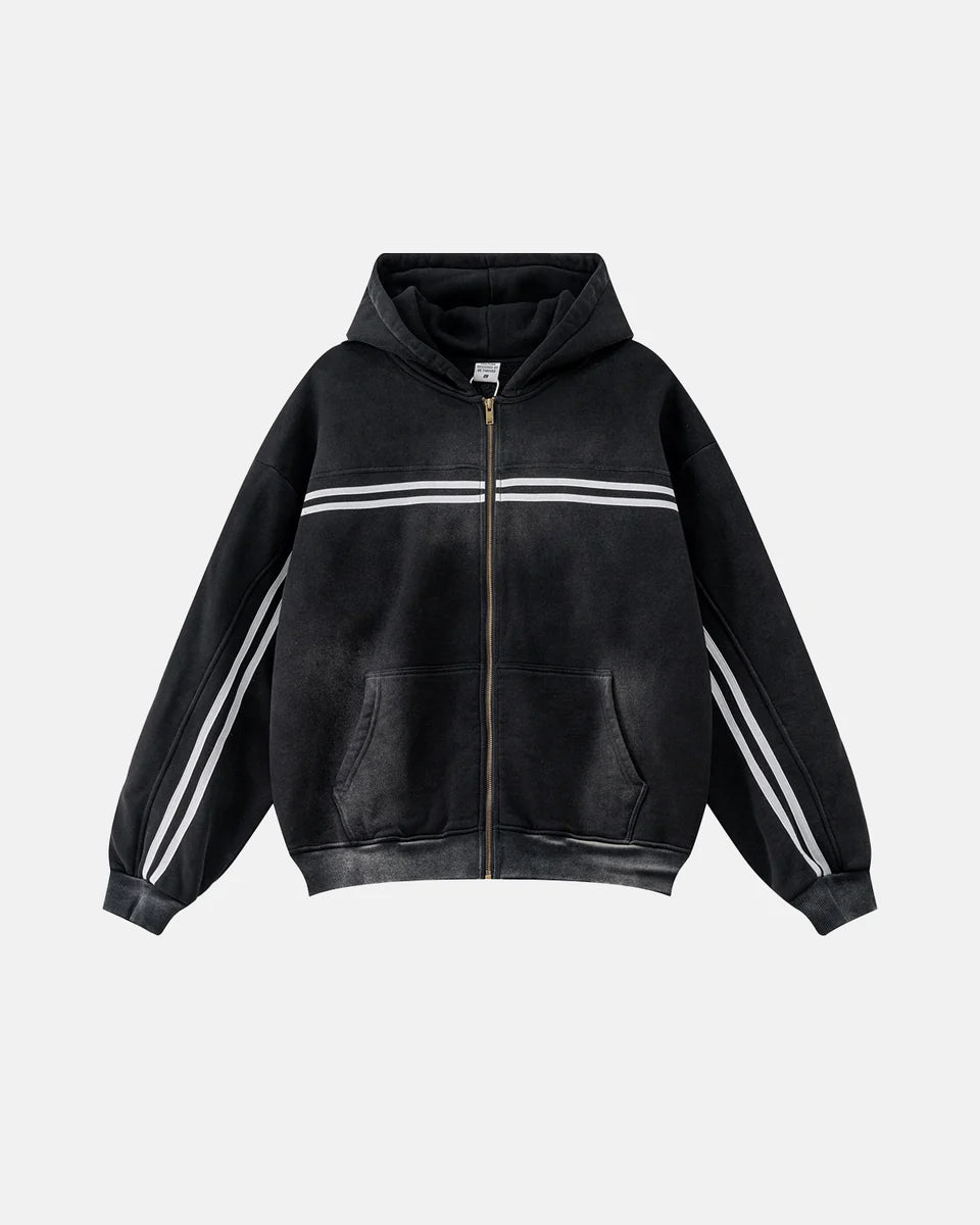 THE FADED STRIPE ZIP UP