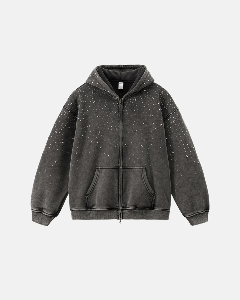 THE RHINESTONE ZIP UP