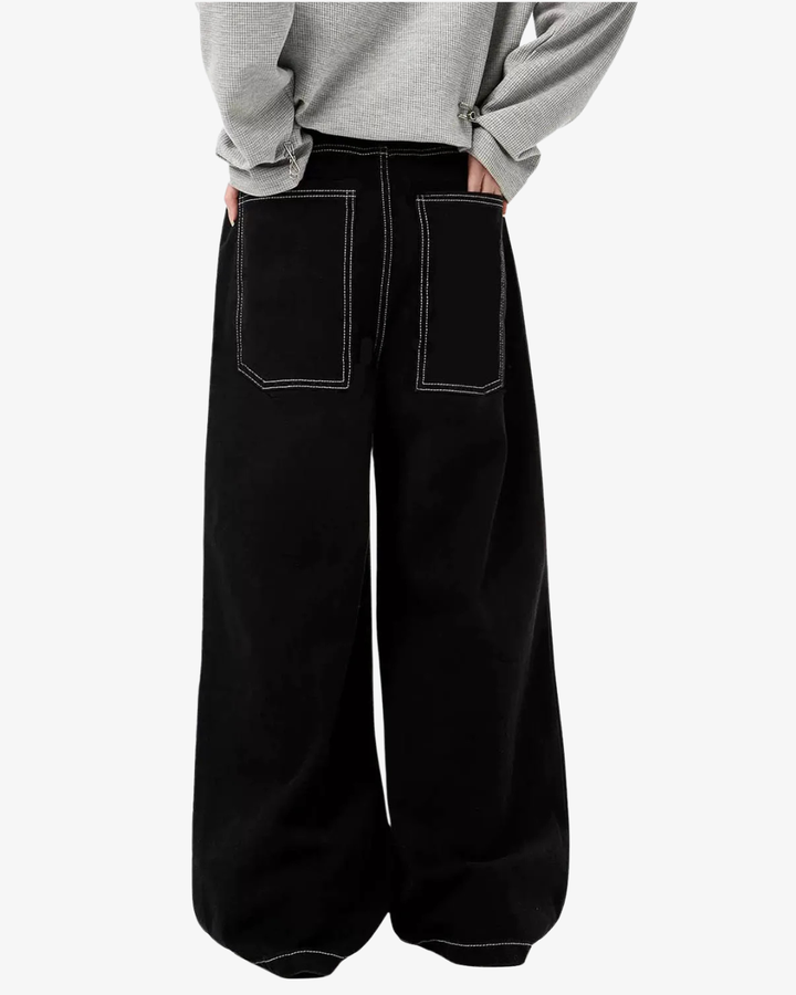 THE CONTRAST WIDE LEG DENIM
