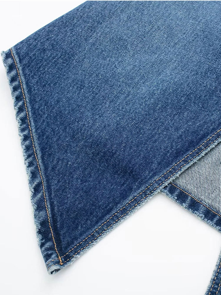 THE DENIM HALTER TANK