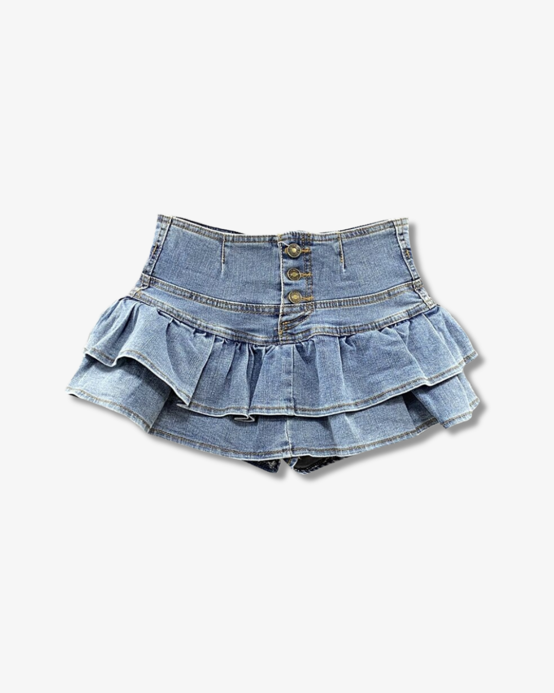 THE Y2K DENIM PLEAT MINI SKIRT