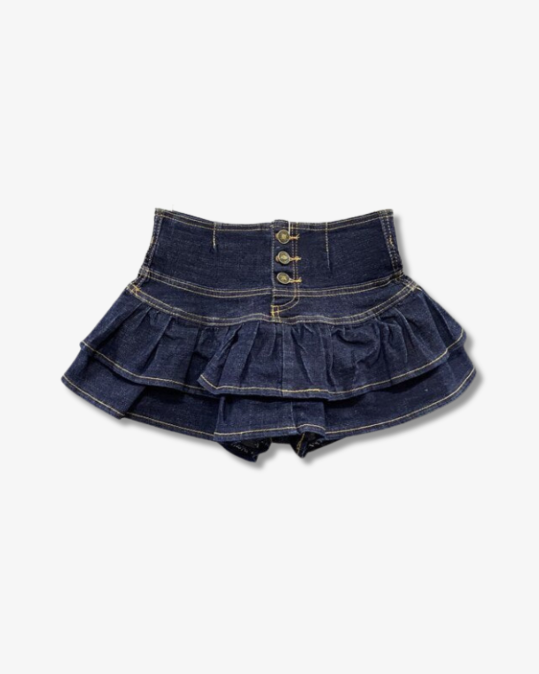 THE Y2K DENIM PLEAT MINI SKIRT