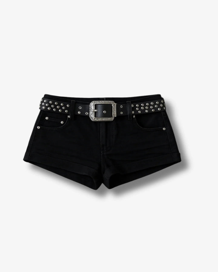 THE BLACK DENIM SHORT SHORTS