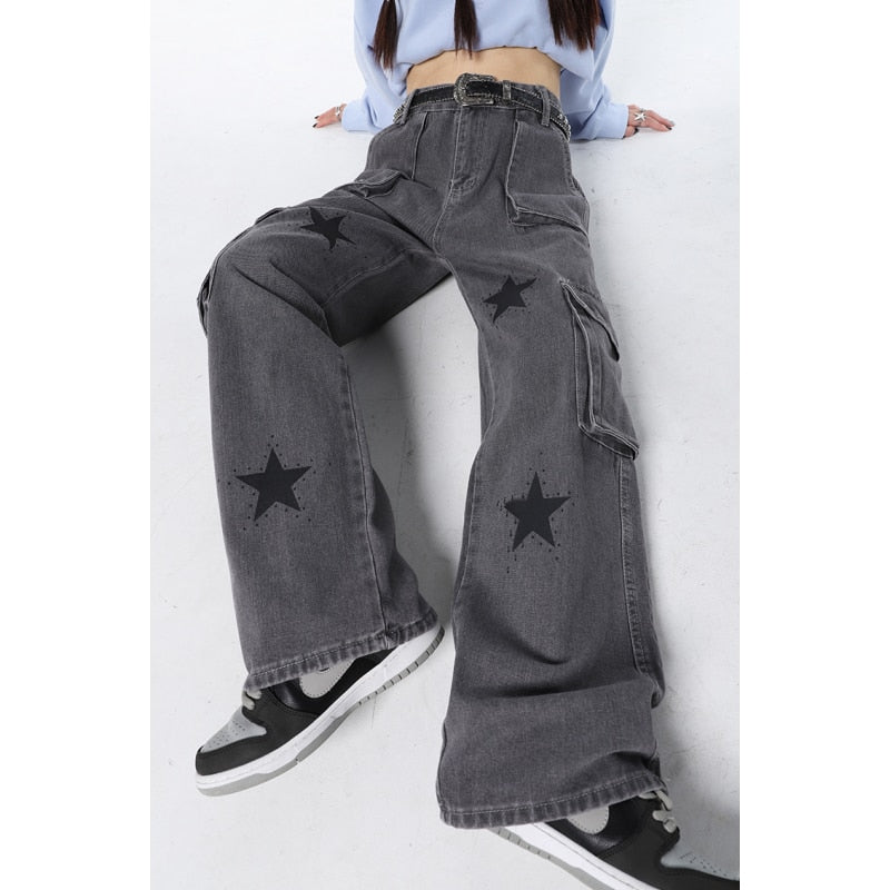 Jeans with star top pockets