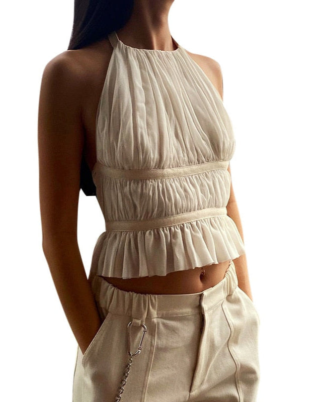 THE RUCHED HALTER TOP