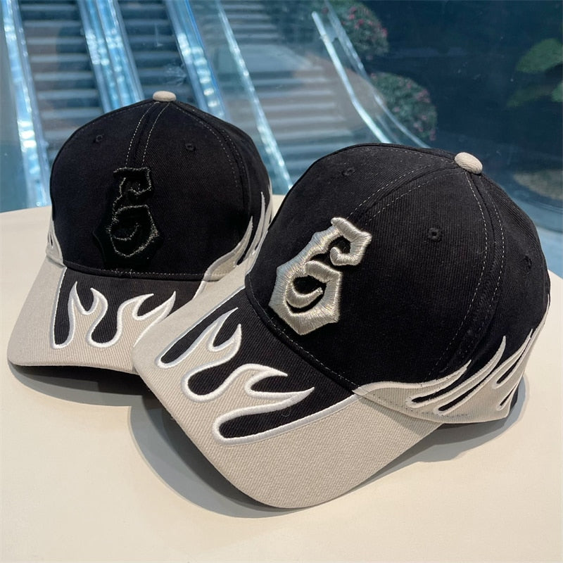 Flame baseball shops cap